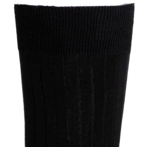 Nos chaussettes homme fil d’Écosse noir - Maison Broussaud