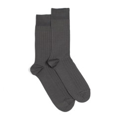 Nos chaussettes homme fil d’Écosse anthracite – Maison Broussaud 2