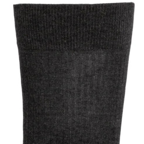 Nos chaussettes côtelées anthracite homme - Maison Broussaud