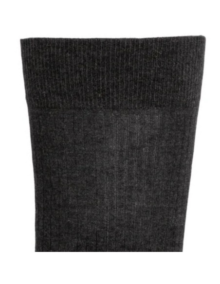 Nos chaussettes côtelées anthracite homme - Maison Broussaud