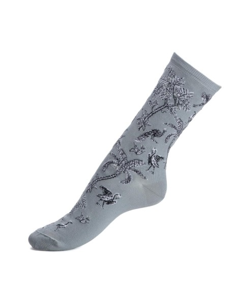 Nos chaussettes femme "Les Tropiques" gris - Maison Broussaud