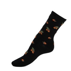 Nos chaussettes femme "Les Glands" noir - Maison Broussaud