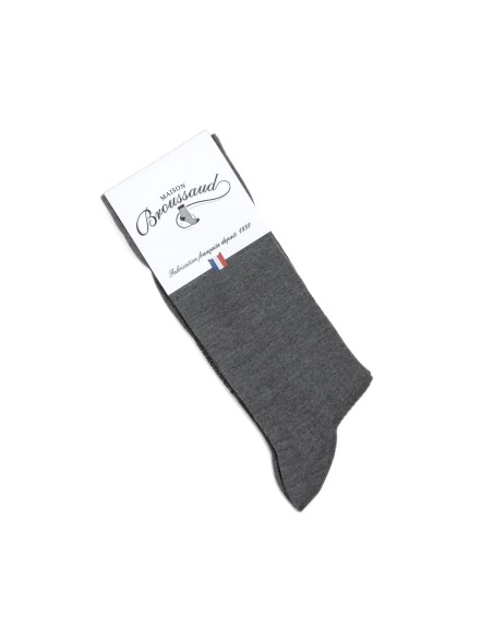 Nos chaussettes côtelées gris clair homme - Maison Broussaud