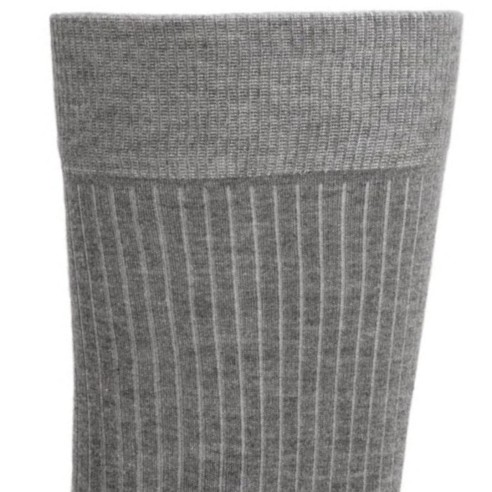 Nos chaussettes côtelées gris clair homme - Maison Broussaud
