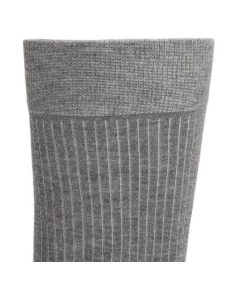 Nos chaussettes côtelées gris clair homme - Maison Broussaud