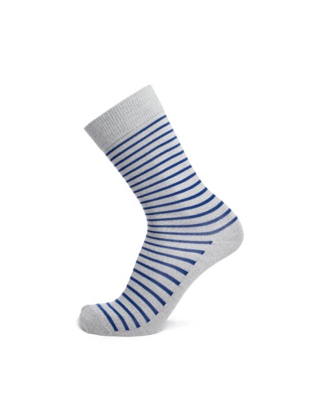 Nos chaussettes "Les Marinières" gris/bleu - Maison Broussaud