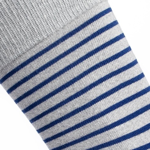 Nos chaussettes "Les Marinières" gris/bleu - Maison Broussaud