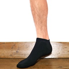 Nos socquettes homme "Les Invisibles" en noir - Maison Broussaud