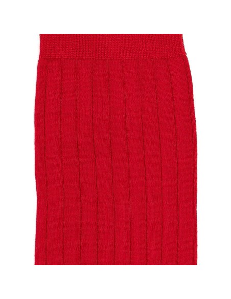 Nos chaussettes homme fil d’Écosse rouge - Maison Broussaud