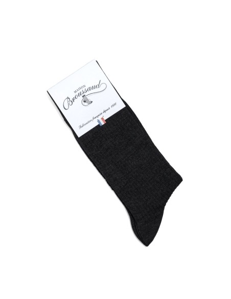 Nos chaussettes côtelées anthracite homme - Maison Broussaud