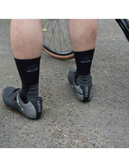 Nos chaussettes cyclisme coloris noir/gris - Maison Broussaud
