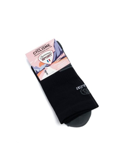 Nos chaussettes cyclisme coloris noir/gris - Maison Broussaud