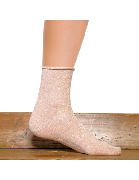 Nos socquettes femme "Les roulottées" rose - Maison Broussaud