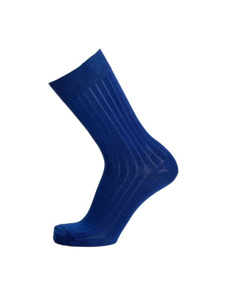 Nos chaussettes homme fil d’Écosse bleu - Maison Broussaud