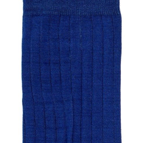 Nos chaussettes homme fil d’Écosse bleu - Maison Broussaud