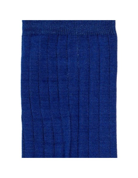 Nos chaussettes homme fil d’Écosse bleu - Maison Broussaud