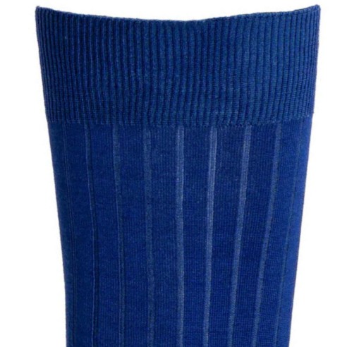 Nos chaussettes homme fil d’Écosse bleu - Maison Broussaud