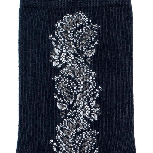 Nos chaussettes femme "La Frise" marine - Maison Broussaud