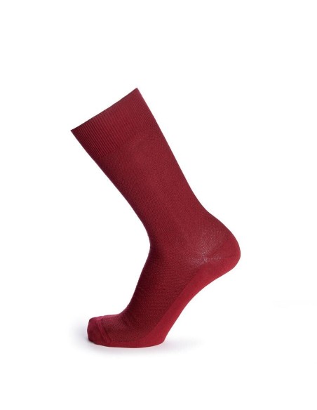 Nos chaussettes "Les mailles piquées" bordeaux - Maison Broussaud