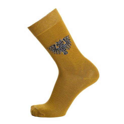 Nos chaussettes homme "Les Hiboux" olive - Maison Broussaud