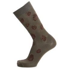 Nos chaussettes homme "Les Pommes de pin" kaki - Maison Broussaud