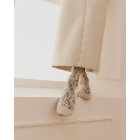 Nos chaussettes femme "Junon" gris - Maison Broussaud