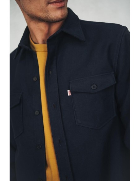 Surchemise Moleskine Grattée Marine