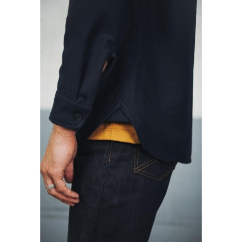 Surchemise Moleskine Grattée Marine