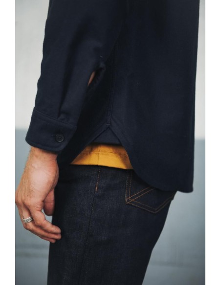 Surchemise Moleskine Grattée Marine