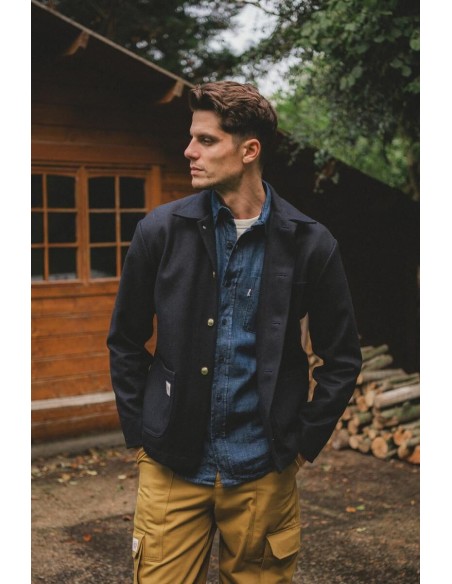 Manteau Corto Laine Marine