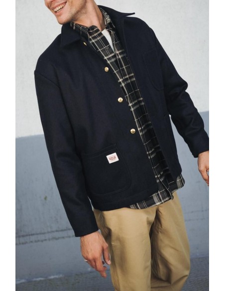 Manteau Corto Laine Marine