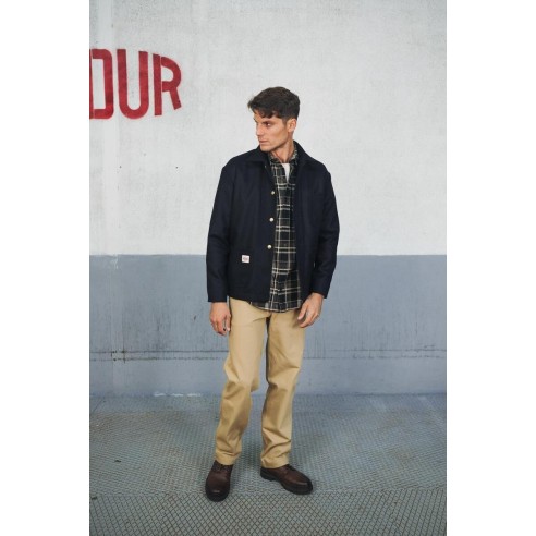 Manteau Corto Laine Marine