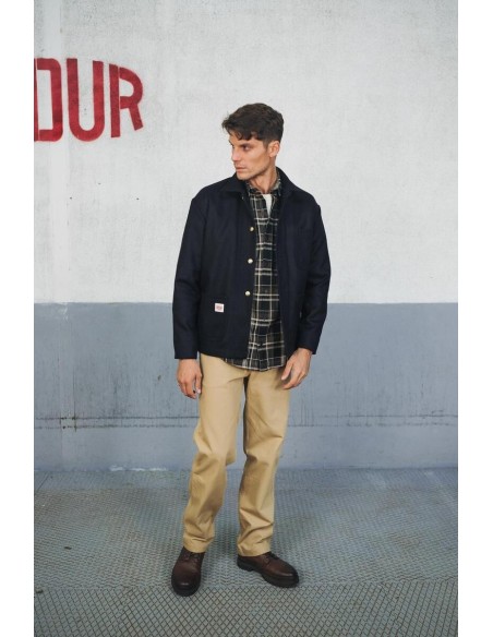 Manteau Corto Laine Marine