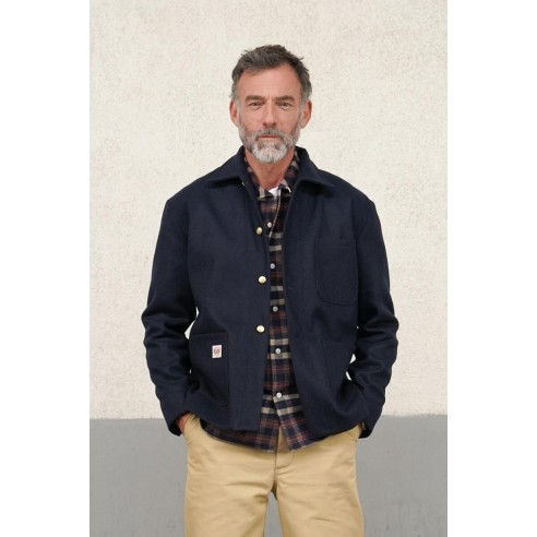 Manteau Corto Laine Marine
