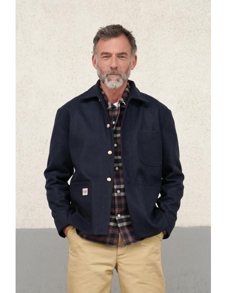 Manteau Corto Laine Marine