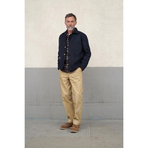 Manteau Corto Laine Marine