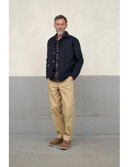 Manteau Corto Laine Marine