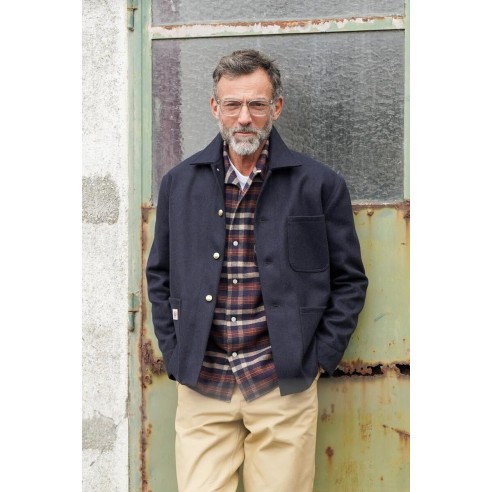 Manteau Corto Laine Marine