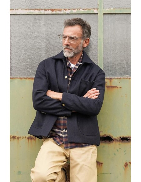 Manteau Corto Laine Marine