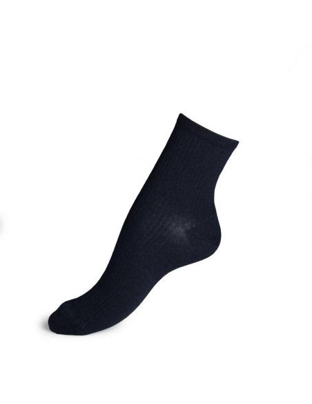 Nos chaussettes "Les côtelées fines" en marine - Maison Broussaud