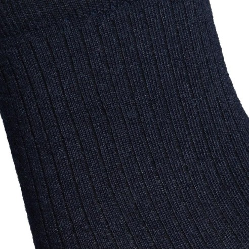 Nos chaussettes "Les côtelées fines" en marine - Maison Broussaud
