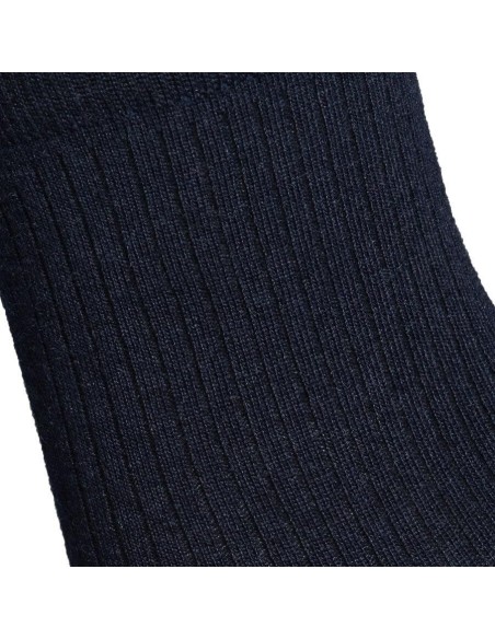 Nos chaussettes "Les côtelées fines" en marine - Maison Broussaud