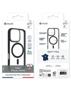 COQUE MAGSAFE 2M MAT FROST NOIR IPHONE 16 PRO 2