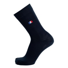 Nos mi-chaussettes "Les Drapeaux" marine - Maison Broussaud