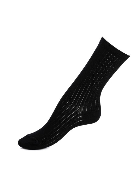 Nos chaussettes femme "Les Rayures" noir - Maison Broussaud
