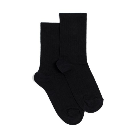 Nos chaussettes femme "Les Rayures" noir - Maison Broussaud