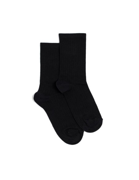 Nos chaussettes femme "Les Rayures" noir - Maison Broussaud