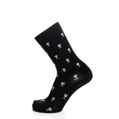 Nos chaussettes "Les épicuriens" noir/blanc - Maison Broussaud