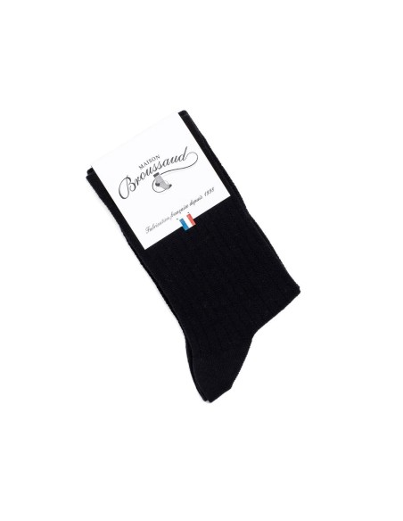 Nos chaussettes femme "Les Rayures" noir - Maison Broussaud