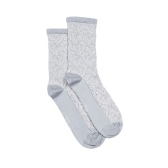 Nos chaussettes femme "La Volute" gris argent - Maison Broussaud 2